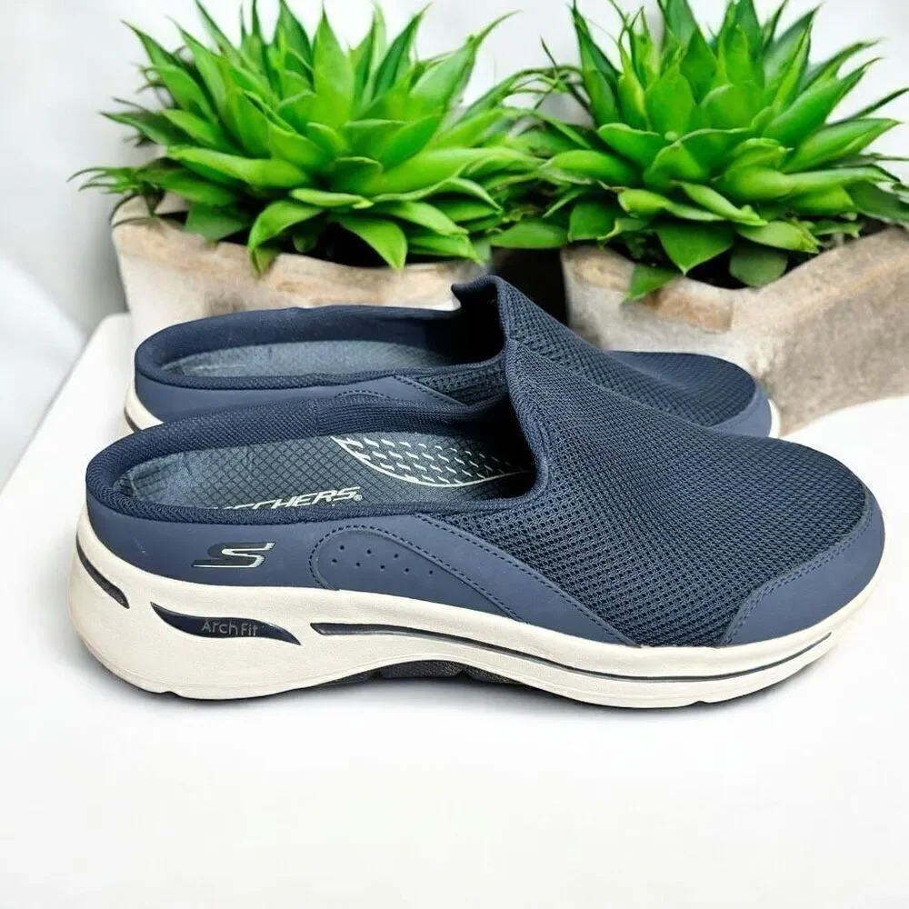 Skechers Women’s Navy “Go-Walk” Archfit Backless Slides / SZ: 11 / NWOT